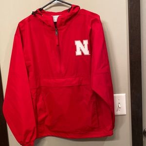 Nebraska red pullover jacket Champion size small